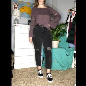 LA Hearts Purple Long Sleeve Shirt